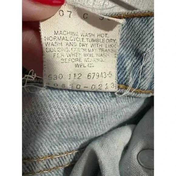 Vintage Levi's 550 Men's Light Blue Orange tab Jeans W36 L32 Relaxed Tapered Fit - Picture 12 of 14
